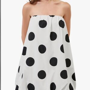 Polka Dot Strapless Dress